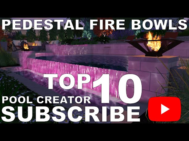 Top 10 Pedestal Fire Bowls - Swimming Pool Design Ideas - Epic Backyard Outdoor Living (HD)