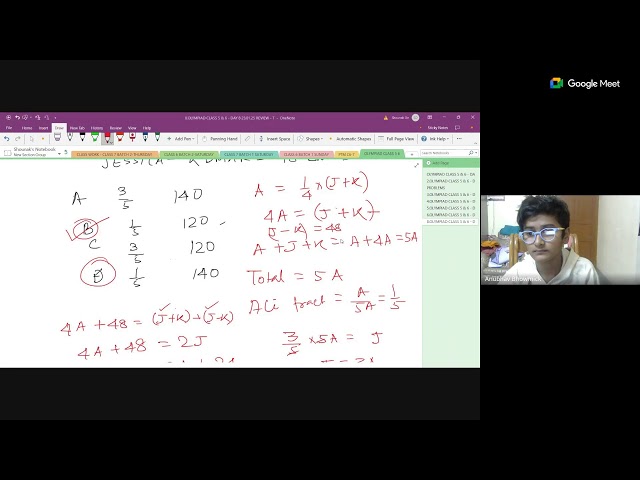 Maths Olympiad For Class 5 & 6( Shounak De Sir) Day-8 (23/01/25 ) -REVIEW- TEST-1