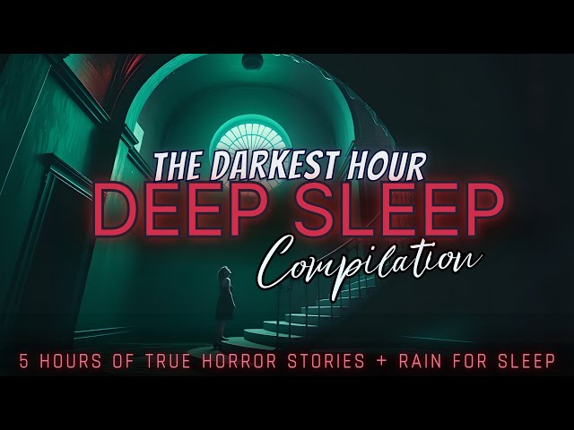 5 Hours of TRUE Scary Stories + rain for sleep 😴 black screen, no ads, just stories