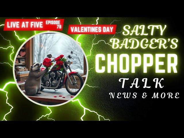 LIVE at FIVE (somewhere) Motorcycle News and More on Fast Friday w/ Salty Badger #78 #live