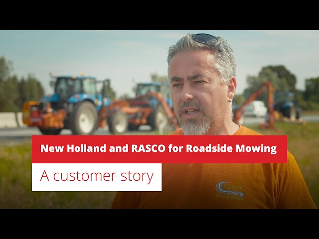 New Holland Tractors with RASCO Power Arm Mowers in Summer Roadside Maintenance: A Customer Story