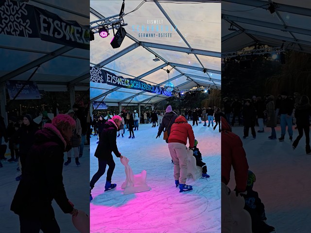 Scharbeutz Ostsee EISWELT  Die größte Eisbahn Schleswig-Holsteins #snow #travel #ostsee #strand