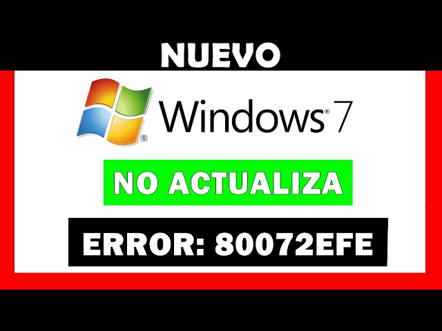 💥 ERROR 80072EFE de Windows Update ᐈ Windows 7 NO ACTUALIZA ✅ SOLUCIÓN