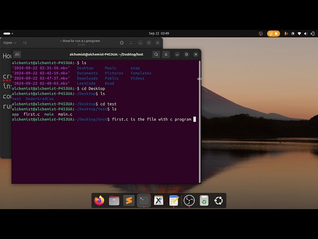 How to run a C program using Terminal in Ubuntu | Programming in C