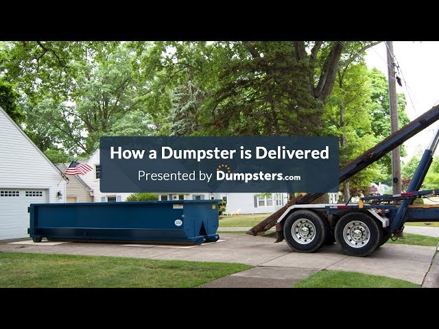 How a Roll Off Dumpster is Delivered | Dumpsters.com