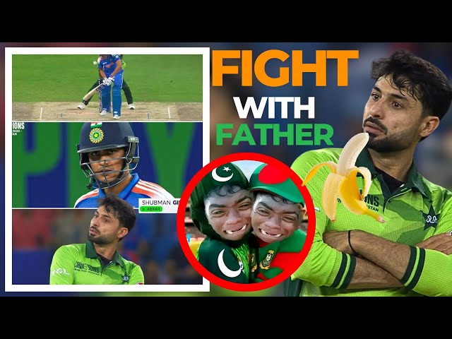 During India vs Pak Match Pak bowler Abrar Bad Behavior with Gill | But Virat Kohli Official Father