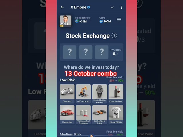 x empire daily combo || x empire daily combo 13 october || x empire daily combo 13 october youtube