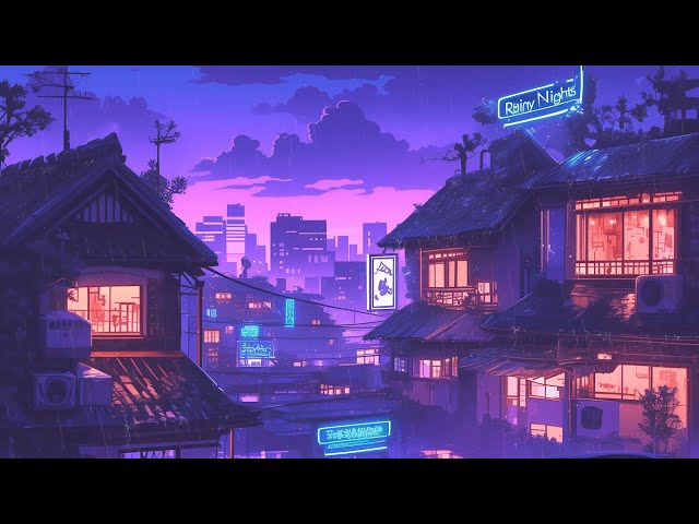 Lofi Hip Hop Beats 🎶 Vintage 1980s & 90s Vibes & Retro Tokyo Town Ambience 🌆 Lofi Rain Playlist