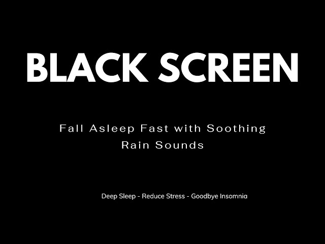 Fall Asleep Fast with Soothing Rain Sounds | 12-Hour Black Screen for Ultimate Sleep Aid