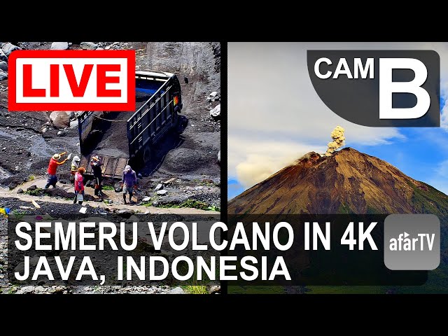 🔴 Live Now: 24/7 Erupting Semeru Volcano in Java, Indonesia in 4K Ultra HD (Cam B)