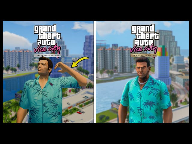 GTA Vice City NextGen Edition vs Definitive Edition - Graphics and Details Comparison