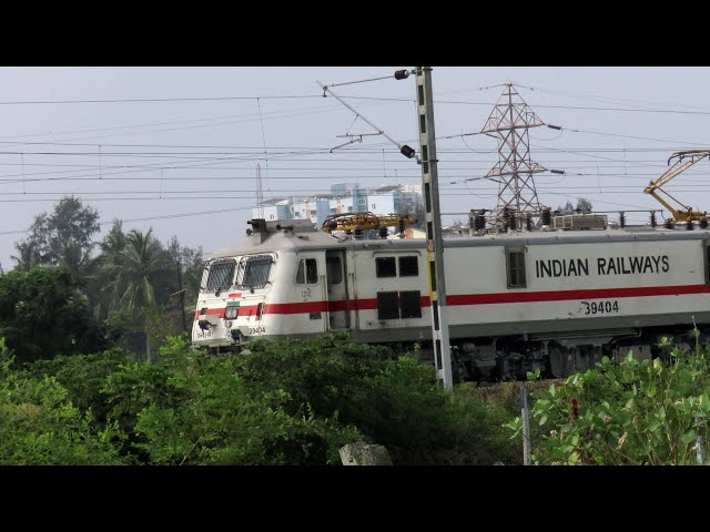 2 in 1 WAP-7 Acceleration and sounds with Sanghamitra Express  | Indian railways