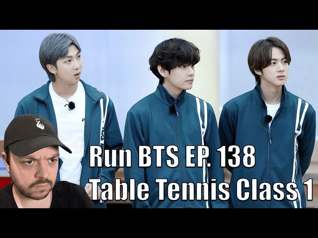 Run BTS! EP 138 Reaction - BTS Table Tennis Class 1 (방탄 탁구 교실1)