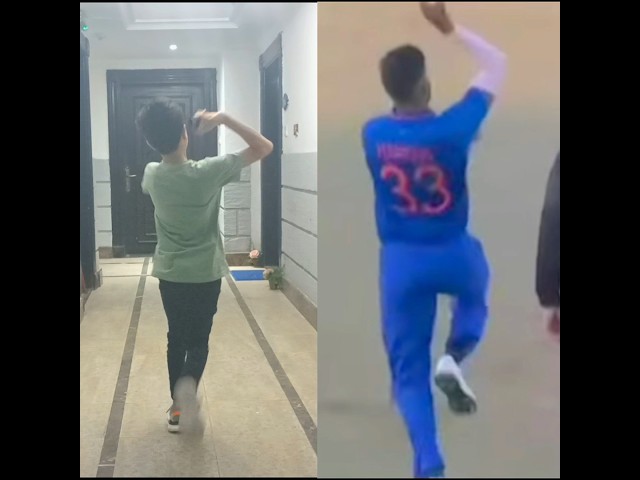 Hardik Pandya Bowling Copy 🔥😎 || #shorts #cricket #youtubeshorts #shortsfeed