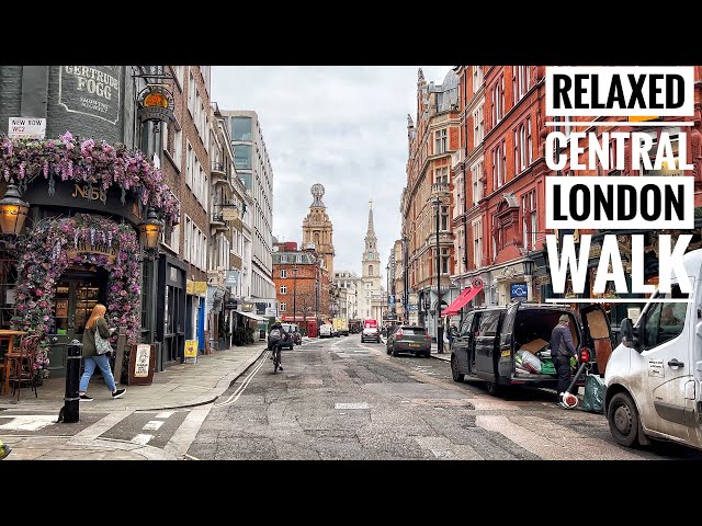 London Walk 2022 | Central London Streets Walking Tour - City of London Walk 4K HDR