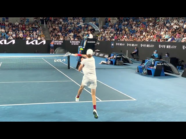 Jannik Sinner Court Level Point 4K Australian Open 2022