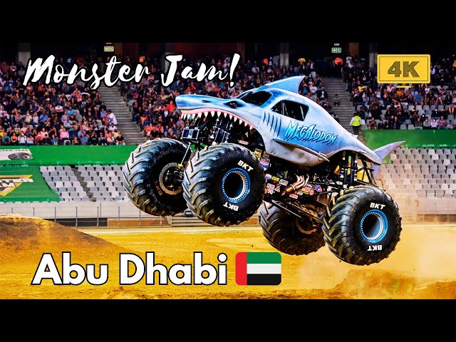 MONSTER JAM 2024 HIGHLIGHTS! 🇦🇪 ABU DHABI ETIHAD ARENA | MONSTER TRUCKS [4K] | Gerard Travel Vlogs