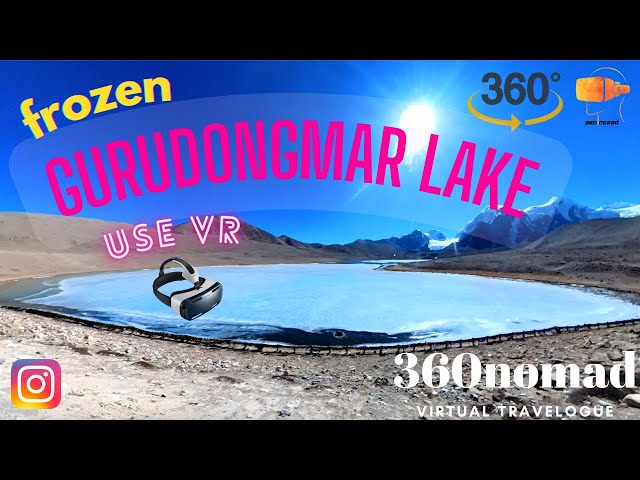 Discover the Frozen Beauty of Gurudongmar Lake 360 video- A Winter Wonderland