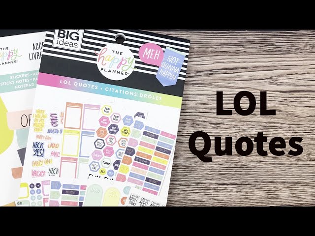 NEW Happy Planner LOL Quotes Sticker Book and Accessory Book Flip Through!