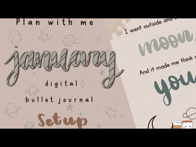 January Digital Bullet journal setup🌙⭐️