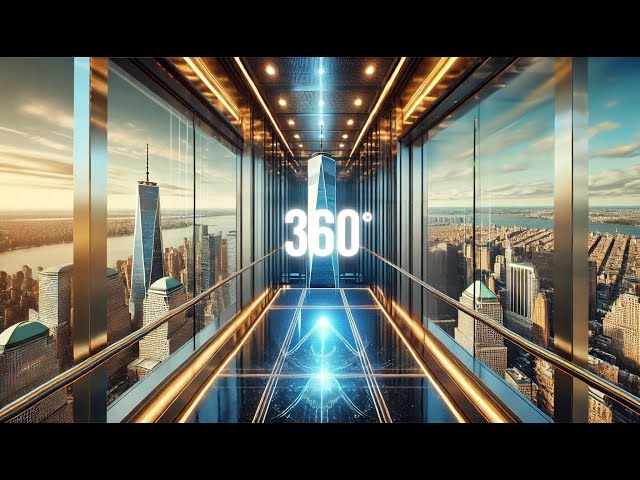 360° One World Trade Center Elevator Experience (Real Time)