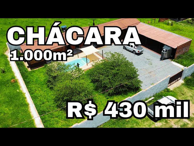 CHÁCARA com 1.OOOm² de PORTEIRA FECHADA, IMOVEL NOVO!!! PREÇO DE OCASIÃO.