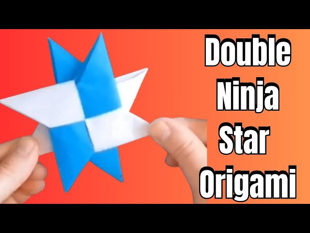 Double Ninja Star Origami Made Easy: Beginner-Friendly Guide #origamis #shuriken  #origamitutorial