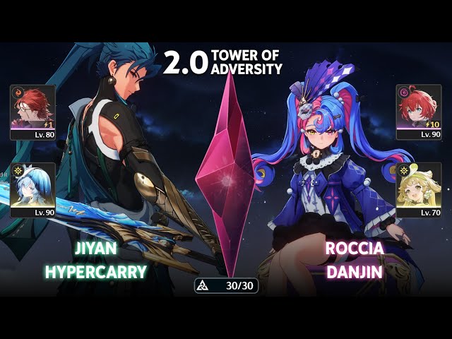 S0 Jiyan Hypercarry & S0 Roccia x Danjin | Tower of Adversity | Wuthering Waves 2.0