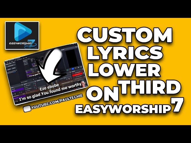 Custom Lower Thirds LYRICS On Easyworship 7 | Link Easyworship To vMix & OBS