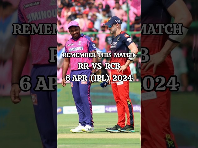 Remember This Match RCB vs RR 💥😍 #cricket #india #shorts #viralshorts