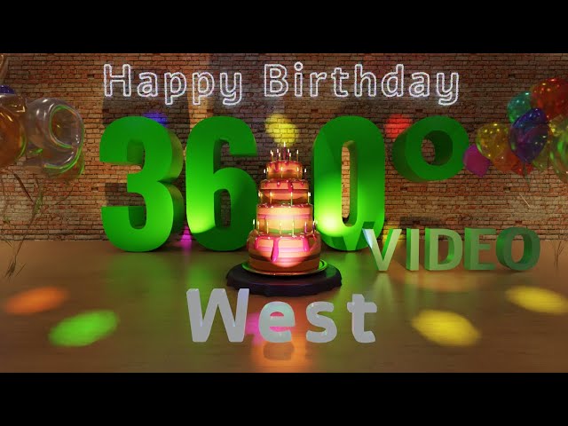 🎉 West's 360° Interactive Happy Birthday Party – Rotate Your Phone! 🎈 [EN]