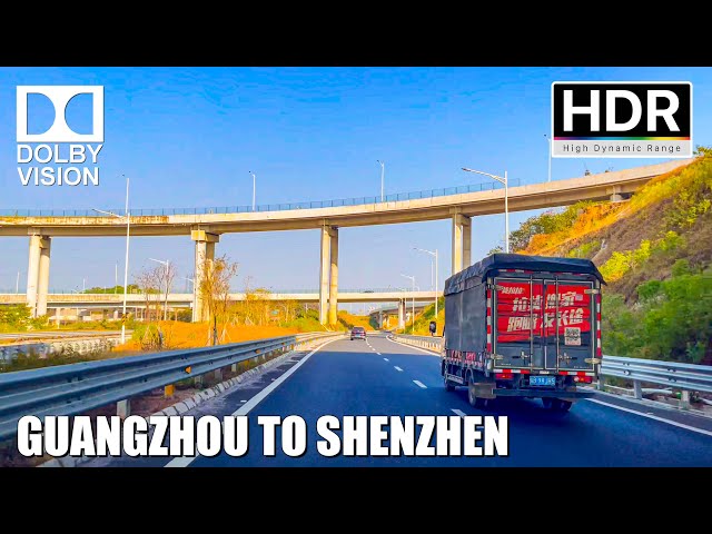 Driving in China, driving from Guangzhou to Shenzhen 4K HDR｜ASMR