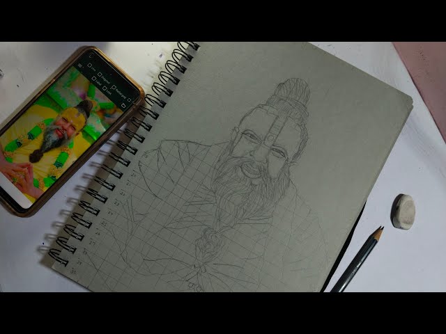 How to draw Sketch of PREMANAND MAHARAJ ji