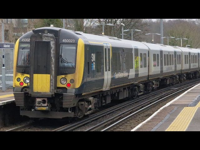 South Western Railway Class 450 023 departs Aldershot