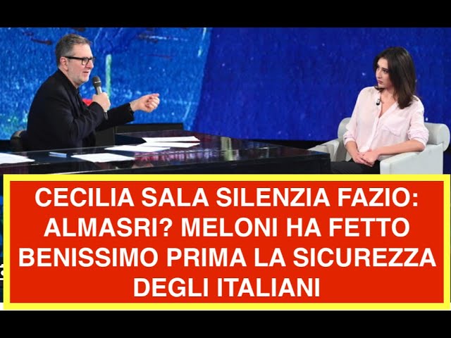 CECILIA SALA SILENZIA FAZIO: ALMASRI? MELONI HA FATTO BENISSIMO PRIMA LA SICUREZZA DEGLI ITALIANI