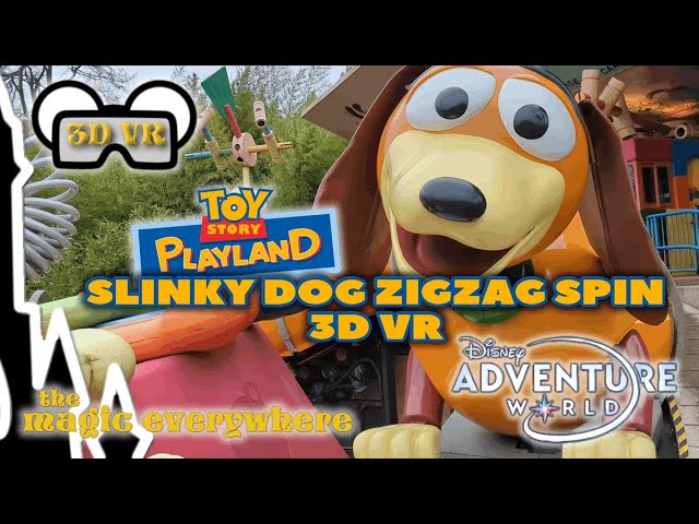 [3D VR] Slinky Dog Zigzag Spin at Disney Adventure World [Disneyland Paris]