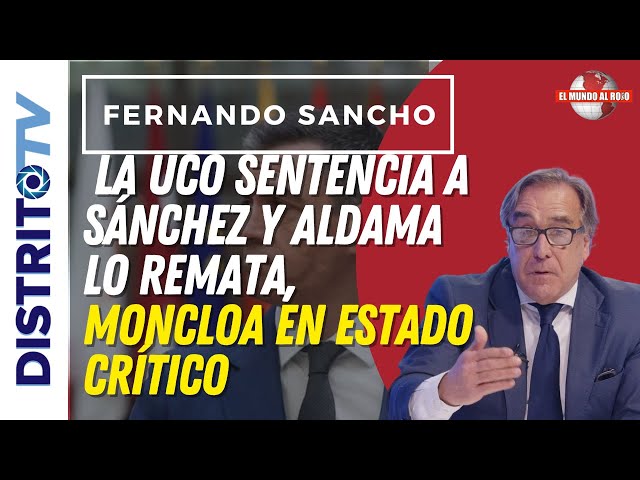 🔴FERNANDO SANCHO🔴 LA UCO SENTENCIA A SÁNCHEZ Y ALDAMA LO REMATA, MONCLOA EN ESTADO CRÍTICO