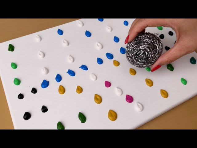 Iron Scrubber Painting Technique for Beginners/  Acrylic Painting