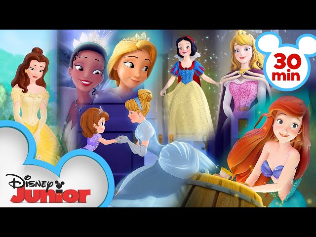 Every Time Sofia Meets a Disney Princess 👑| Sofia the First | @disneyjr