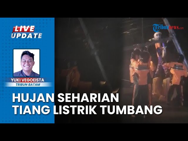 Tiang Listrik Tumbang Diguyur Hujan Seharuan, Air Rendam Rumah Warga Ibu Kota Provinsi Kepri