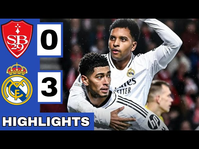 ⚪️Brest vs Real Madrid (0-3) Extended HIGHLIGHTS | UEFA Champions League