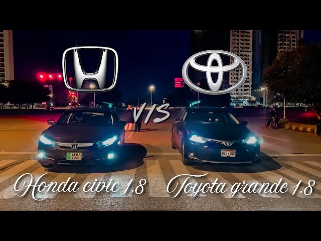 Honda civic vs Toyota Grande | Drag race, Rolling race