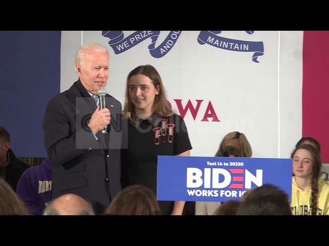 Joe Biden introduces granddaughter at Iowa campaign event