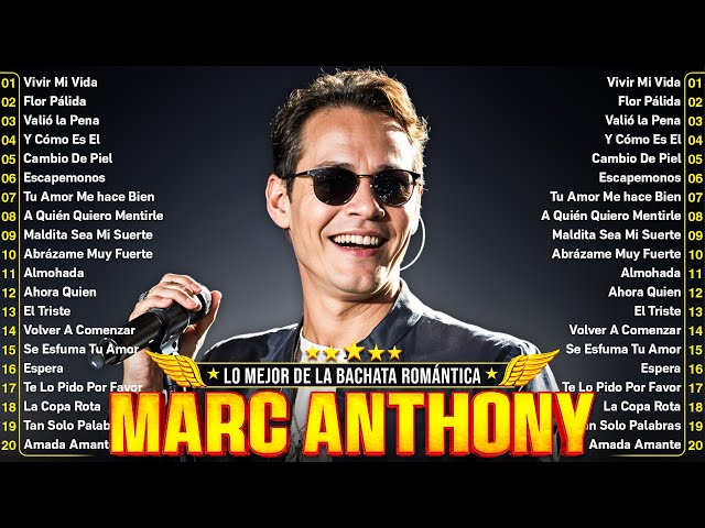 Marc Anthony Mix 2024 ✨ Bachata Éxitos Mix 2024 🎶 Marc Anthony Álbum Completo Mas Popular 2024