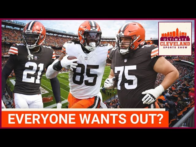 How does the Myles Garrett trade request impact Ward, Bitonio & Chubb's future with the Browns?