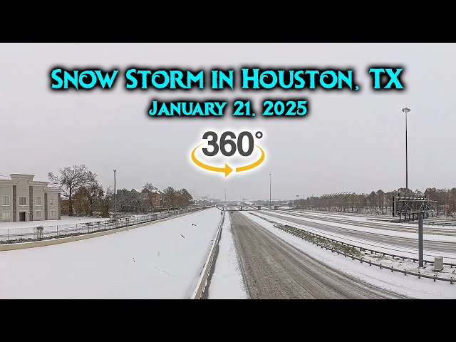 VR 360 8K Houston Snow Storm 2025 01 21