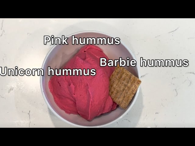 Best hummus for kids. Beetroot hummus. Pink hummus