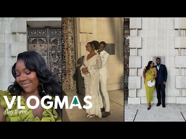 VLOGMAS DAY THREE| My faves are NOW MARRIED, CIVIL wedding guests, intimate UK wedding