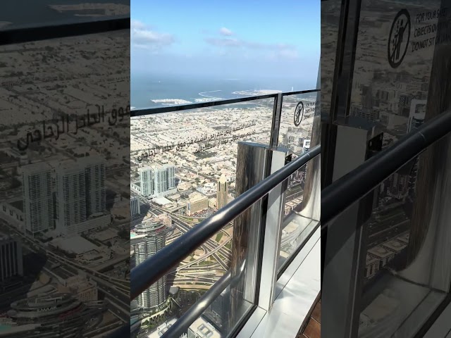 Walking in 154th Floor Burj Khalifa #shorts #reels #travel #travelvlog #tourism #dubai