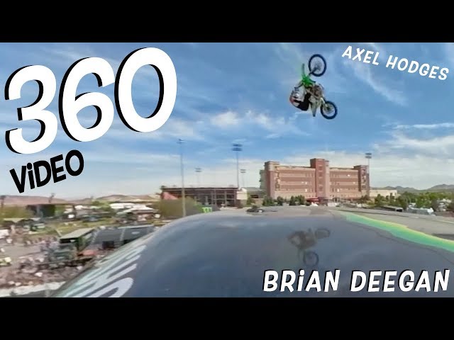 Brian Deegan Vs Axel Hodges! Insane VR 360 Video Truck Jump at Monster Cup!